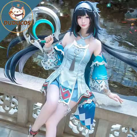 In Stock Lan Yan Cosplay Costume Lanyan Лань Янь Genshin Impact Full Set Wig Halloween Xmas