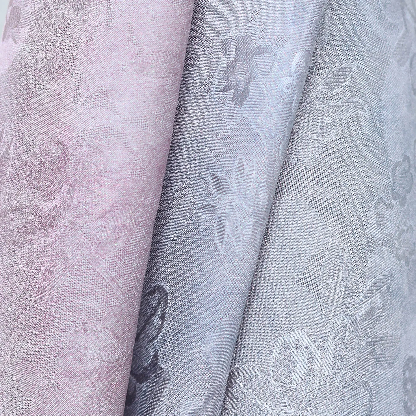 High Quality Yanluo Mountain Double-Sided Different Color Silk Sprinkling Golden Flower Radish Silkworm Fabric Designer Cloth