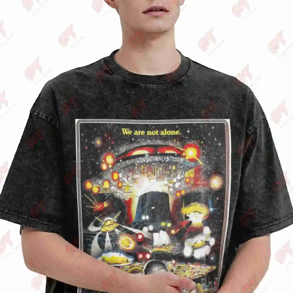 Close Encounters Of The Third Kind Vintage Washed Tee Pure Cotton T-Shirt