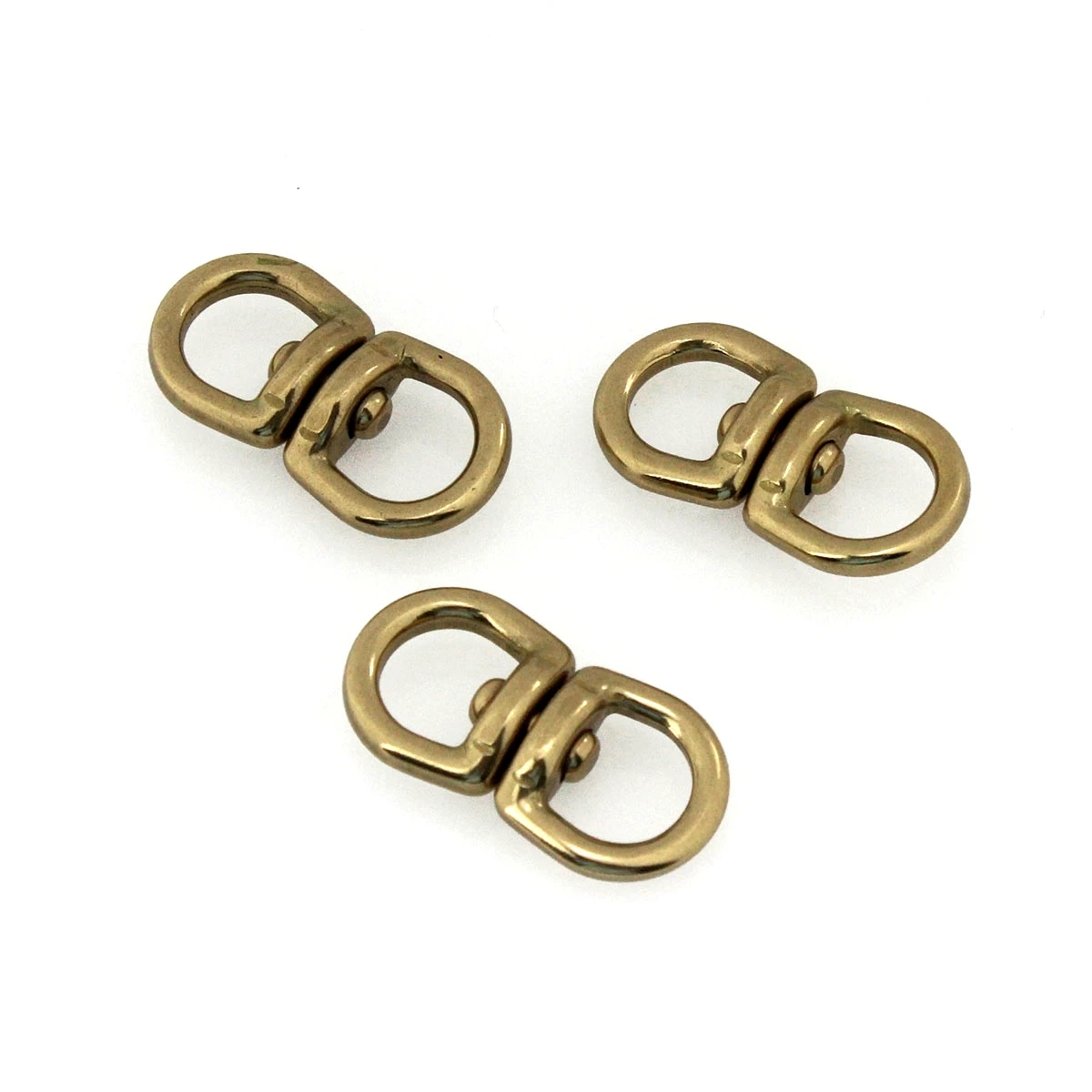 Solid brass swivel eye rotating connector \