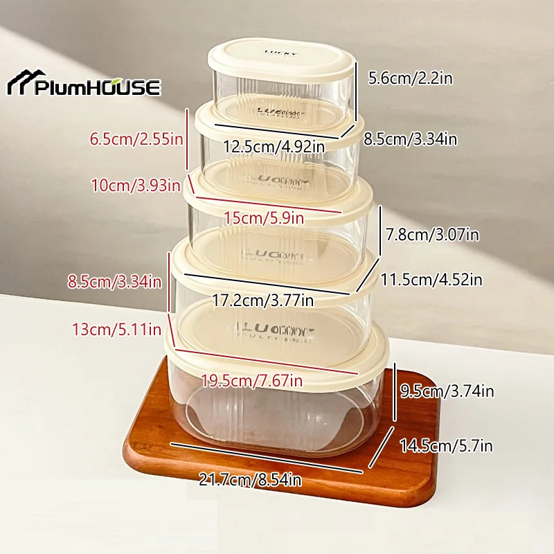 Bread Toast Storage Box Transparent Food Container Boxes With Lid Refrigerator Plastic Large Capacity Fresh Keeping Box