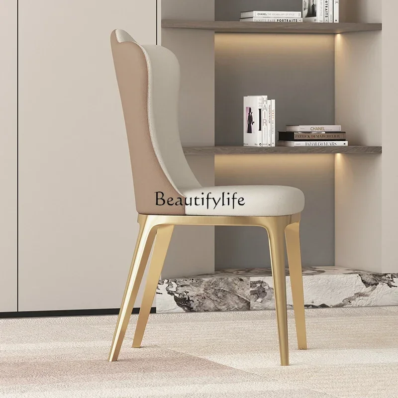 *Light luxury dining chair household modern simple high-end backrest chair