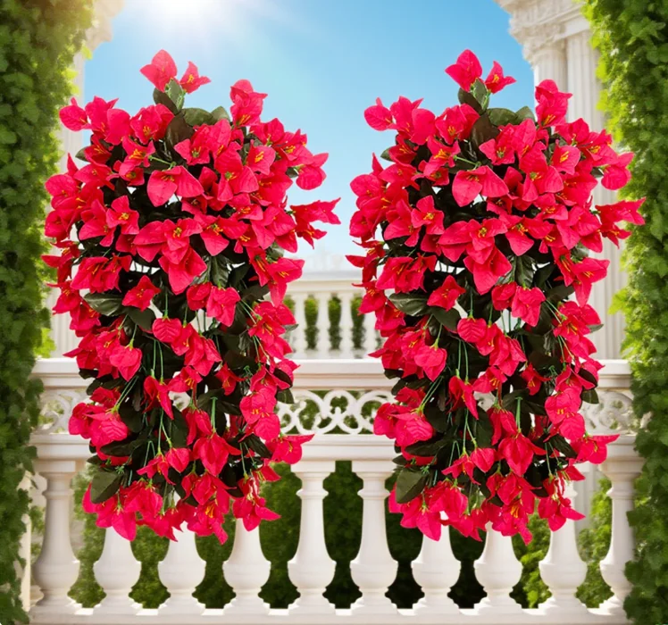 

Simulated Bougainvillea Wall Hanging Green Plant Decorative Ornament Wall Wedding Decoration Artificial Fake Flowers Home Decor
