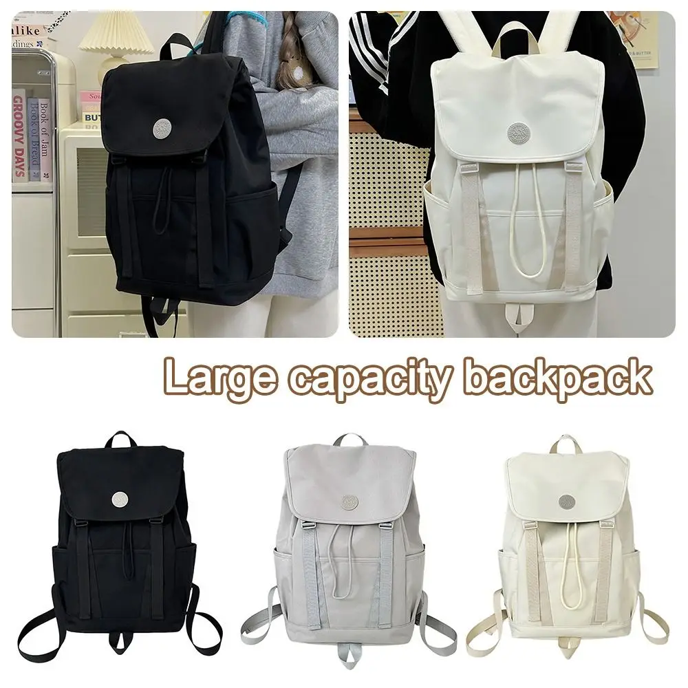 Mochila de gran capacidad a la moda, bolso de libros transpirable de nailon, bolso escolar multifunción informal para adolescentes