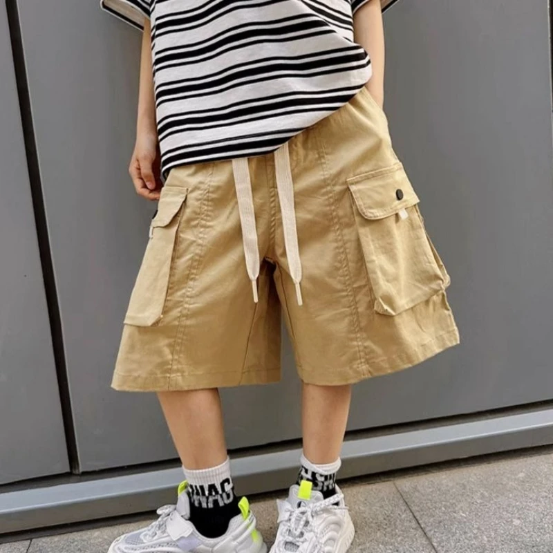 

2026 New Style Boys Summer Lightweight Loose Casual Stylish Knee-Length Shorts Comfortable Breathable
