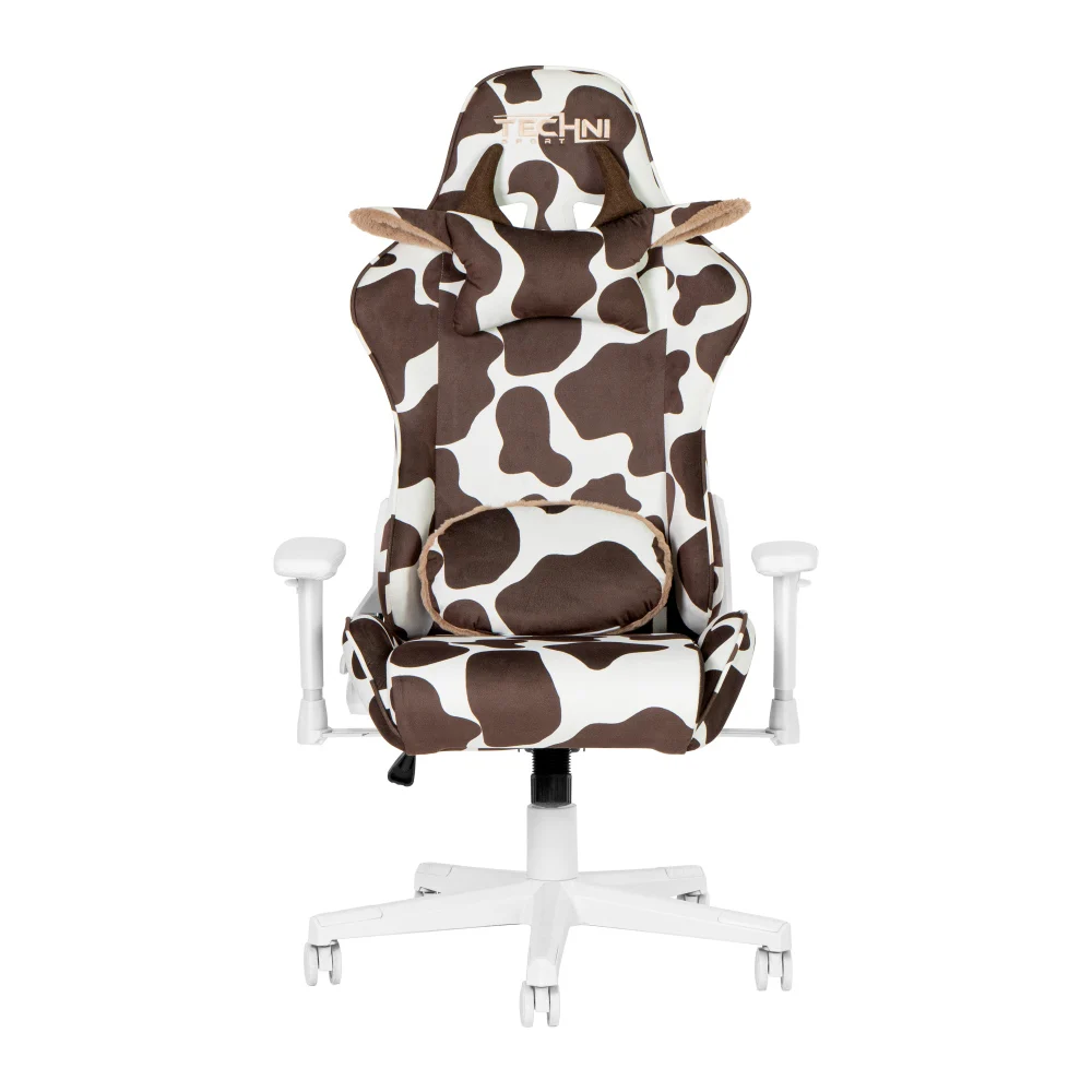 테크니 스포츠 TS85 브라운 COW 시리즈 게이밍 의자