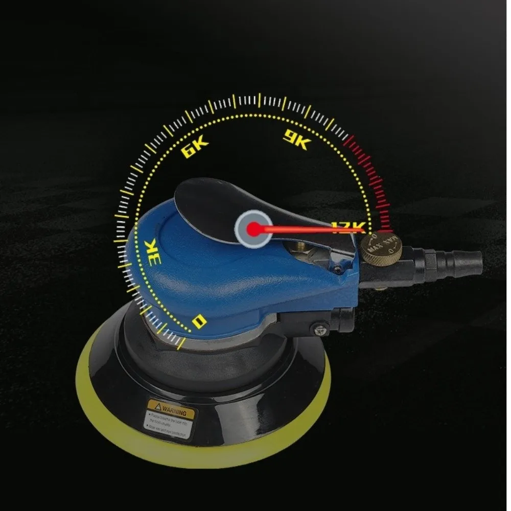 Creative 5 Inch Pneumatic Orbital Sander 12000rpm Lightweight Air Polisher Metal Car Body Grinder Auto Detailing