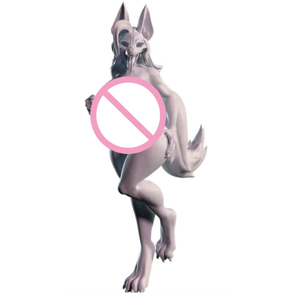 

FUTA Furry Fox 1/24 Scale Resin Figure Model Kit Sexy Diorama Unassembled Unpainted Doll 3D Printing DIY Statue Crafts Toy