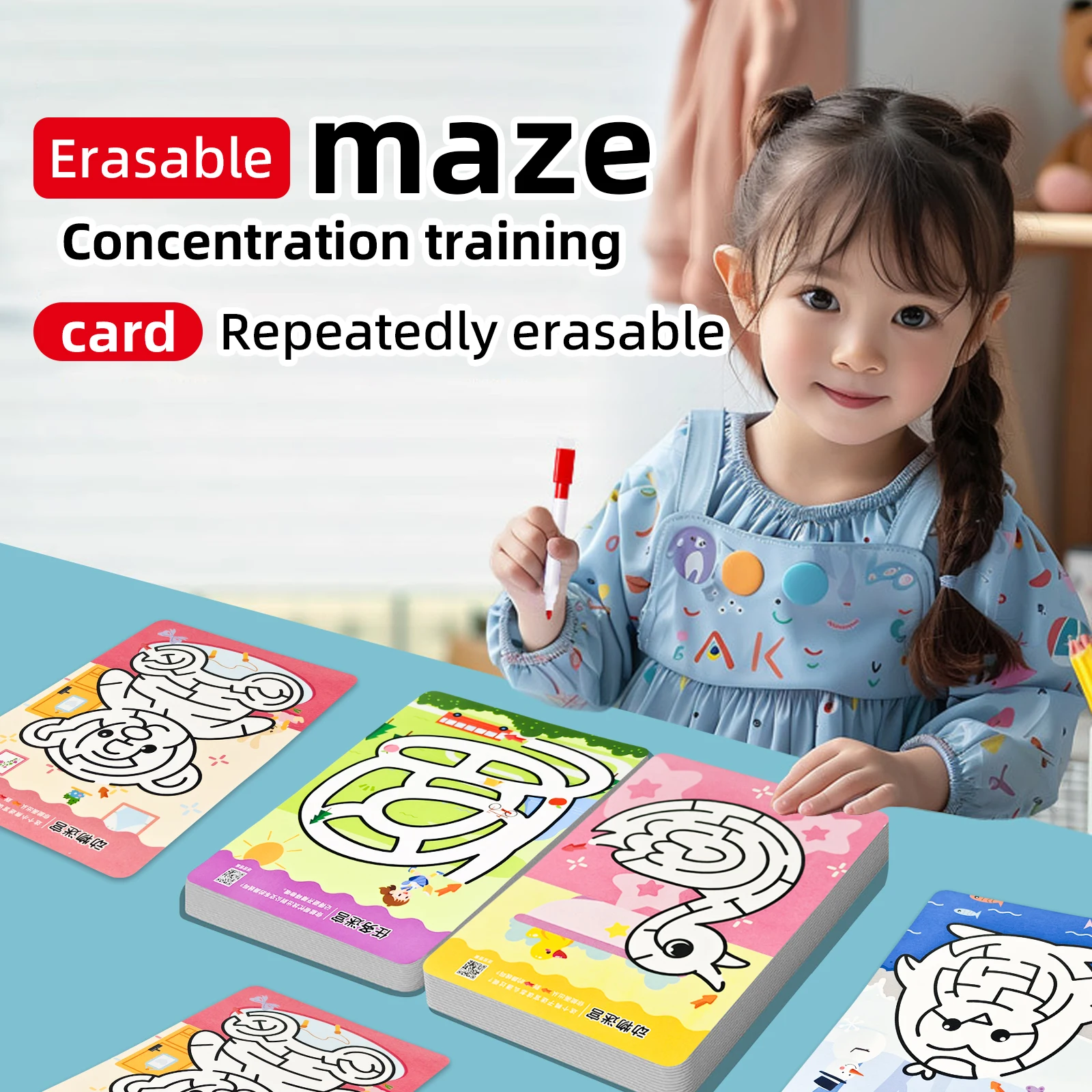 Reusable Kids Maze Cards 6
