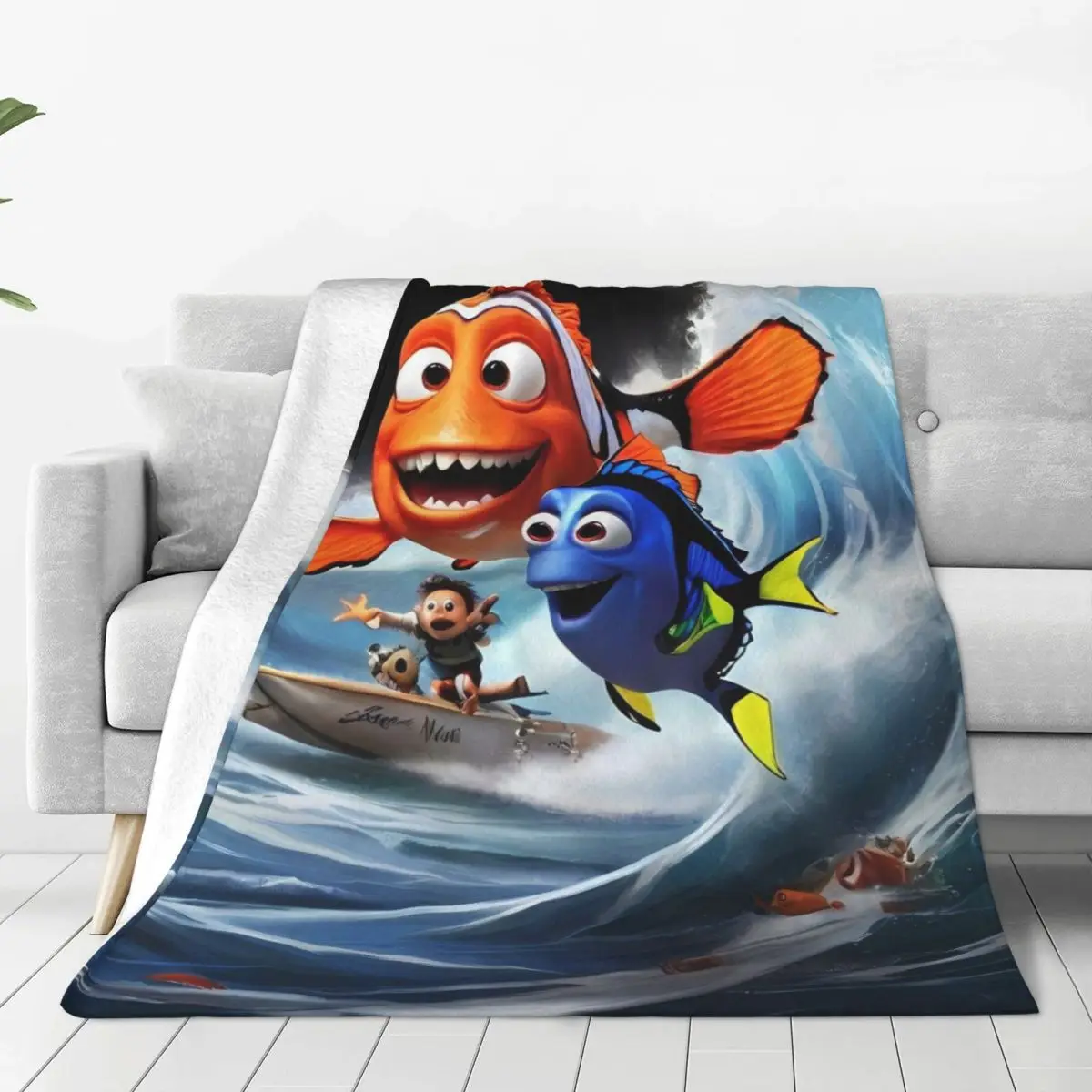 

Одеяло с героями мультфильмов Nemo на заказ, теплое флисовое мягкое фланелевое одеяло для спальни, дивана, офиса, осень