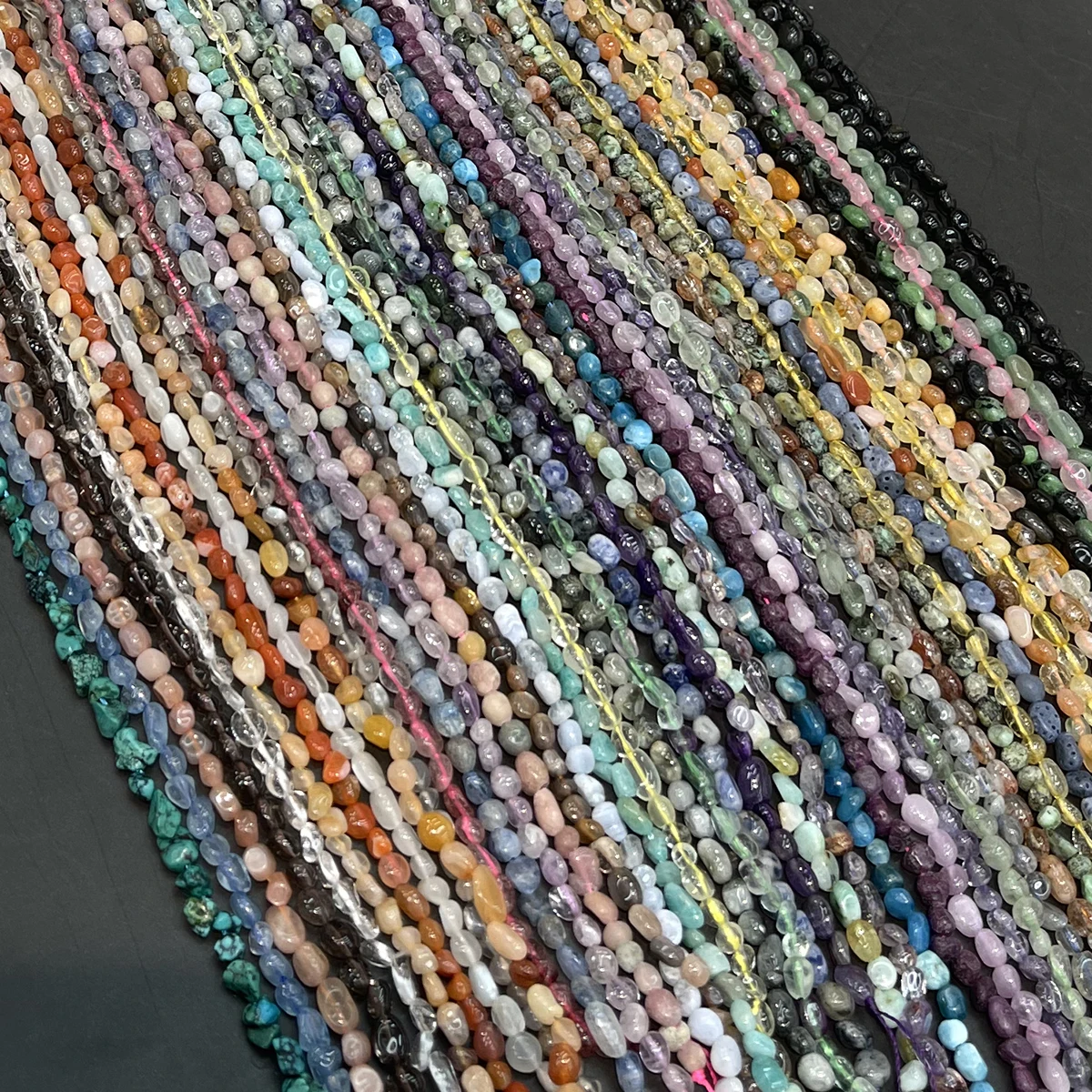 DIY-Steinperlen, natürliche Aquamarin-/Turmalinperlen für die Schmuckherstellung, DIY-Halsketten, Armbänder, Ketten, Ohrringe, Accessoires – Detail 2