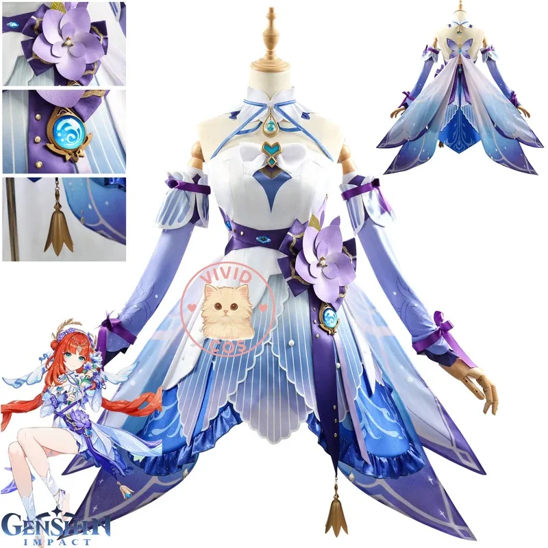 

Игра Genshin Impact Nilou Косплей Высокое качество костюм для ролевых игр аниме синее милое платье для женщин взрослых Хэллоуин Comic Con костюм