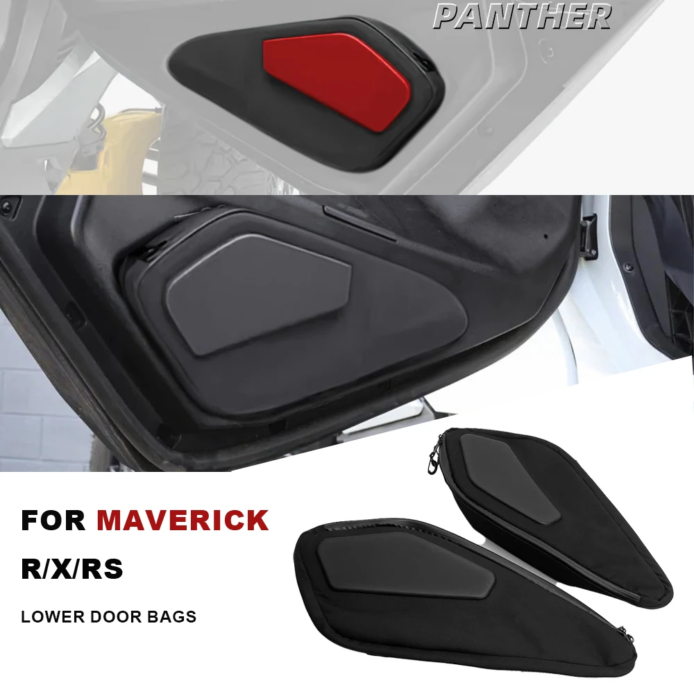 

For Can Am Maverick R X RS 2024 UTV Maverick R Side Storage Door Bag 5 Liter Capacity Lower Door Bags Organizer Fits