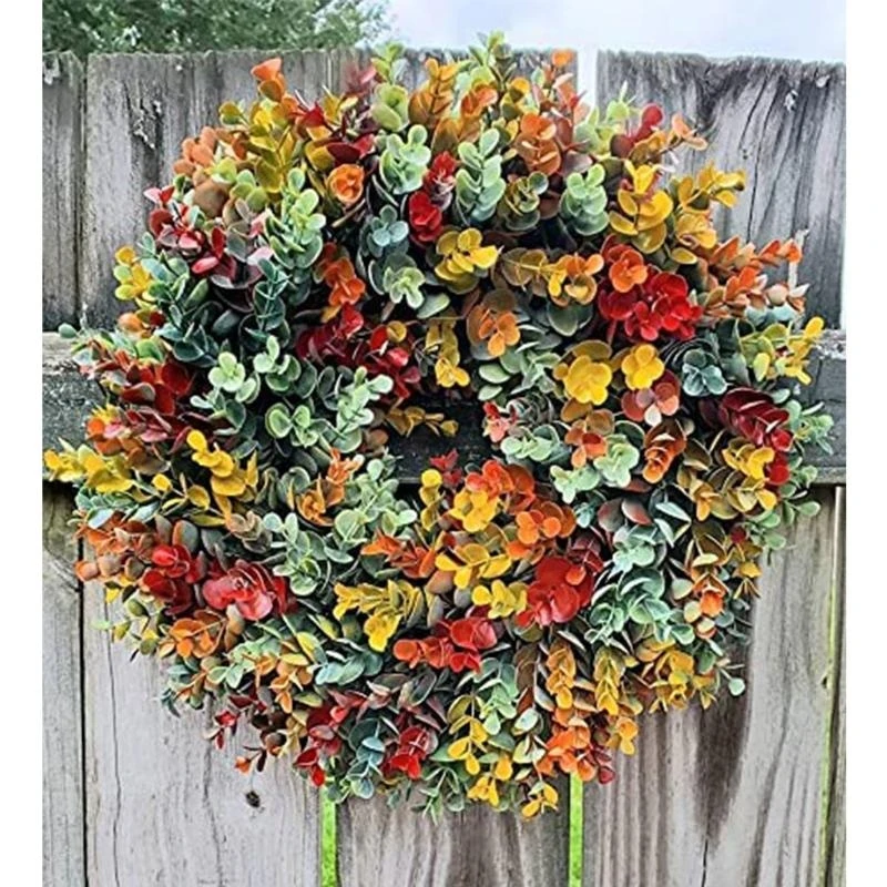 Christmas Imitation Plants Wreath Ornaments Hanging Front Door Home Party 15UB view 5