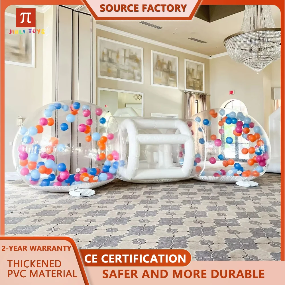 Opblaasbaar dubbel bubbelhuis voor feestevenement PVC-materiaal met ventilator - Directe installatie Outdoor Entertainment Opblaasbaar Heet