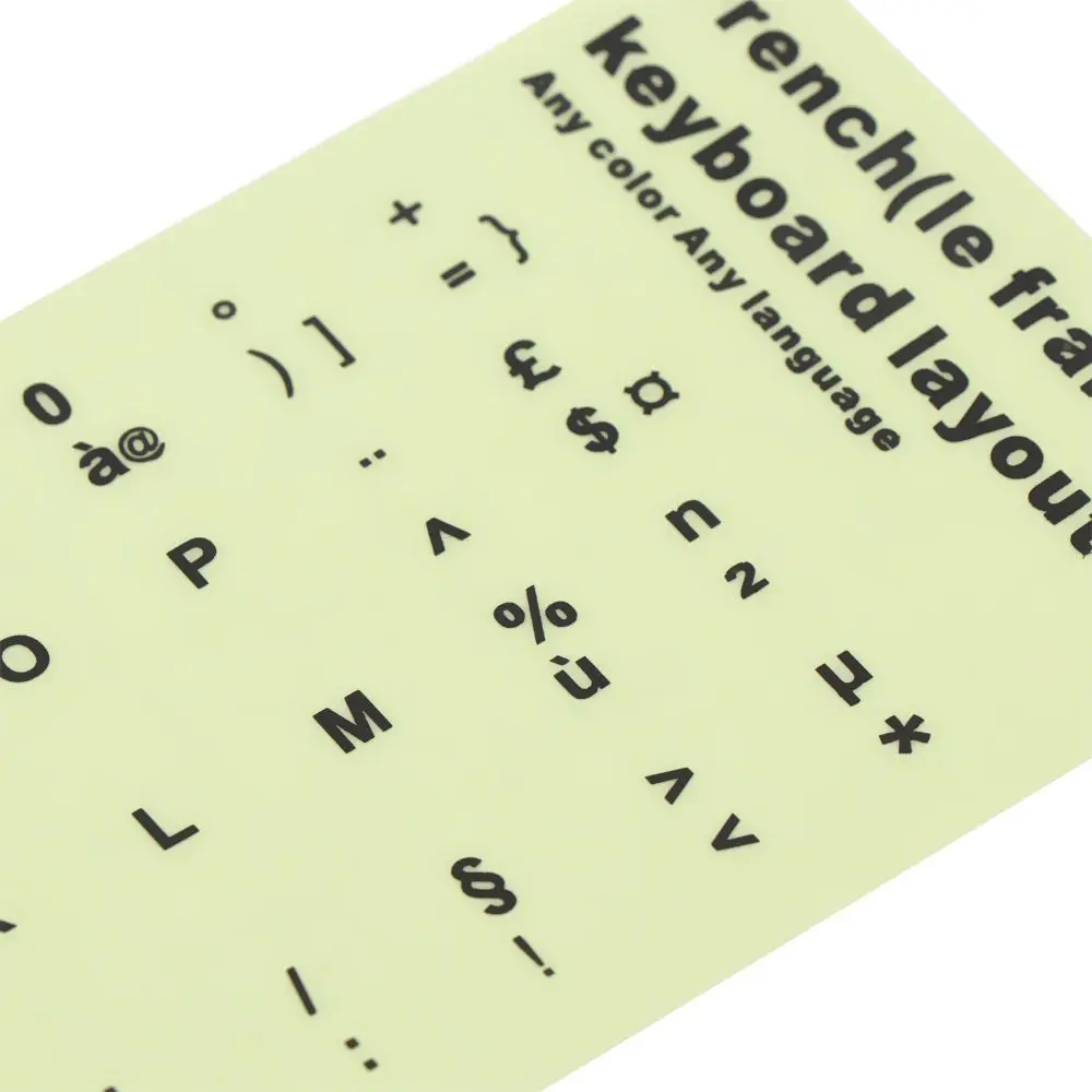 Wear-resistant Laptop Keyboard Russian Letter Deutsch English Luminous Alphabet Layout Protective Film Keyboard Stickers