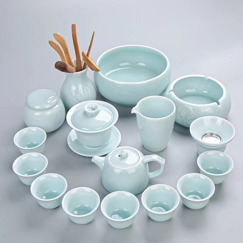 Modern Afternoon Tea Sets Mate Cups Container Chinese Tea Pot Sets Gaiwan Porcelain Conjunto De Xicaras Coffee Accessories