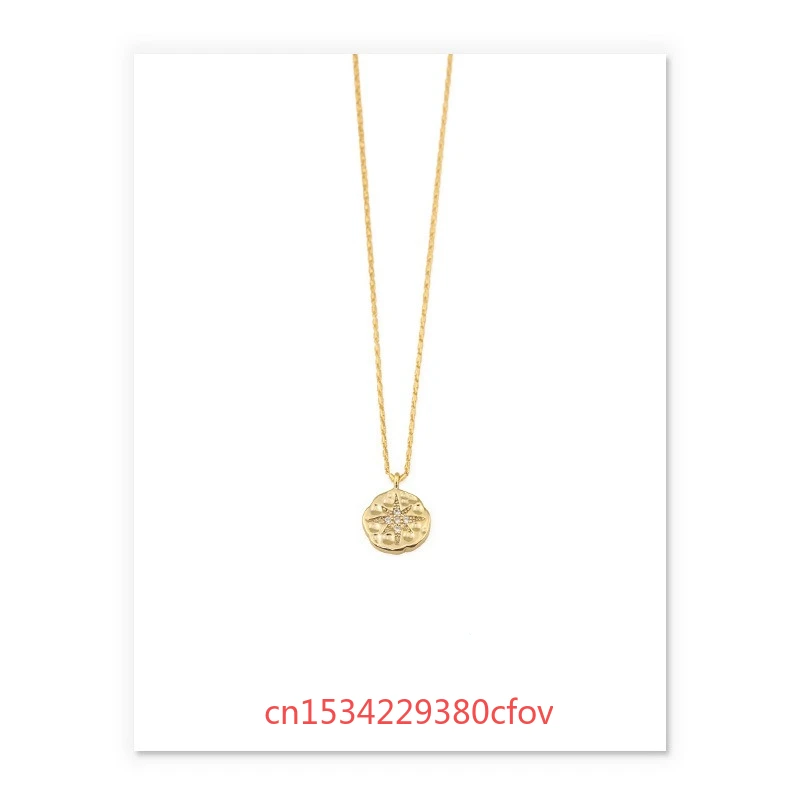 

Ancient Methods Heritage Vietnamese Sand Gold Necklace Eight Pointed Star Pendant New Models Fashion Accessories Ladies Gift
