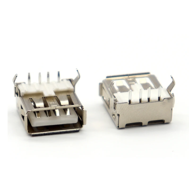【30-10PCS】USB 2.0 Type A Female Jack Port 4Pin DIP Soldering Connector PCB Socket USB-A Type