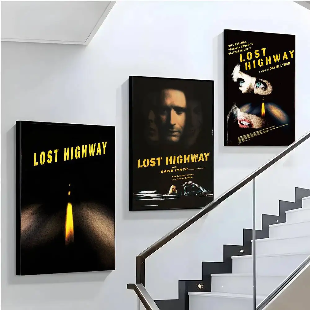 Thrilling And Suspenseful Movie Lost H-highway Poster Art Sticky Wall Waterproof Home Living Room Bedroom Bar Aesthetic Decorati