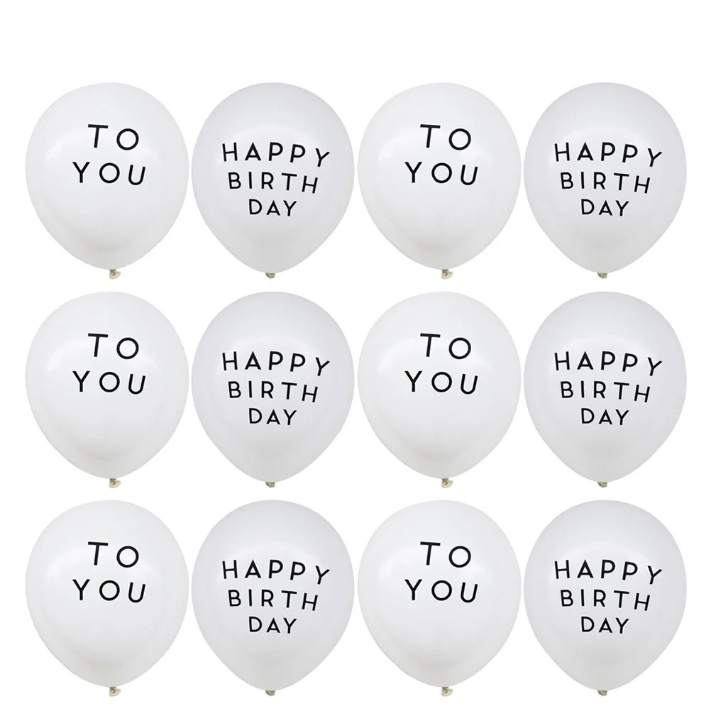 

100 Pcs Birthday Balloons Fashion Party Decoration Latex Number To You Letter Kit
