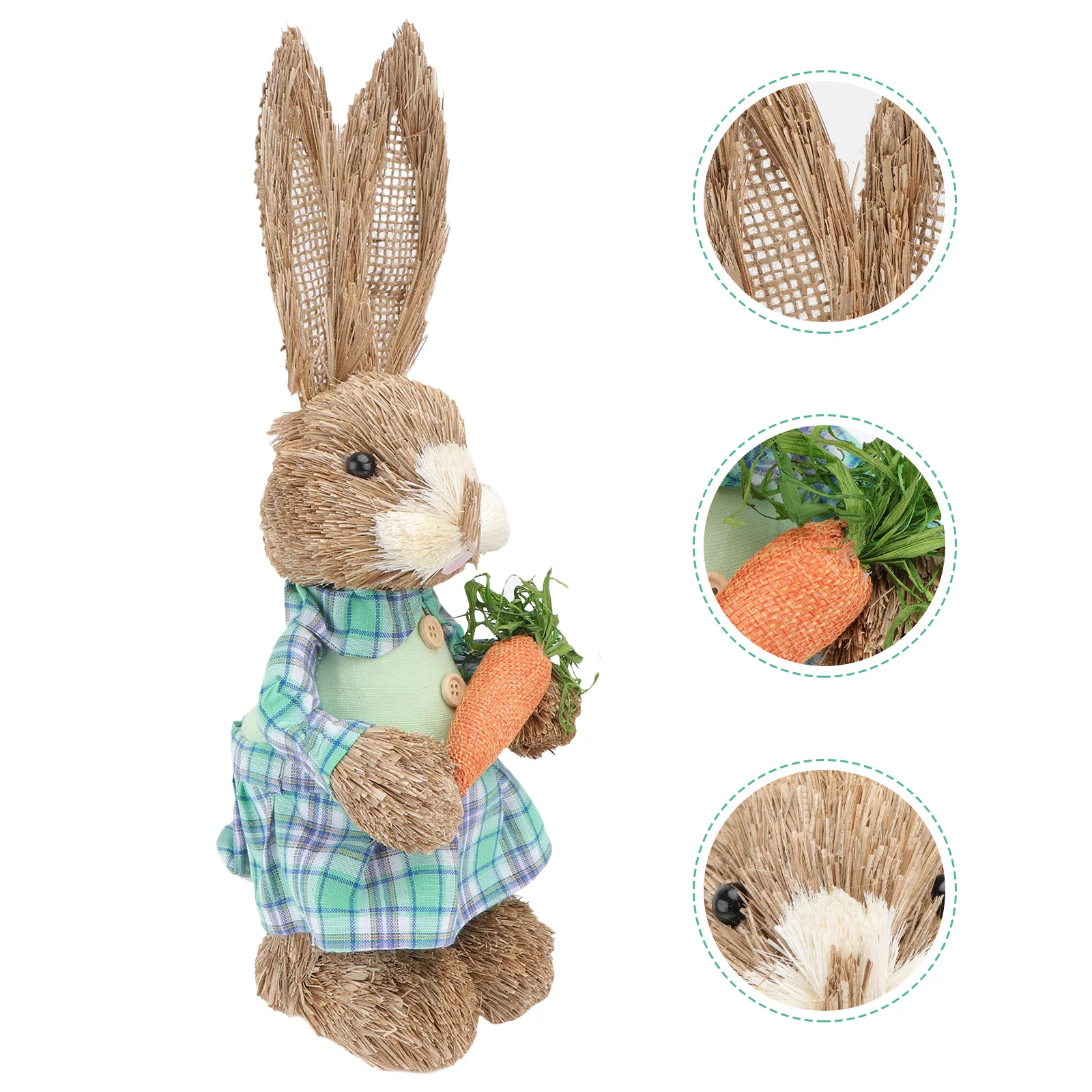 

1Pcs Simulation Rabbit Easter Ornament Cartoon Rabbit Shape Decoration for Home Garden Party Desktop Decor