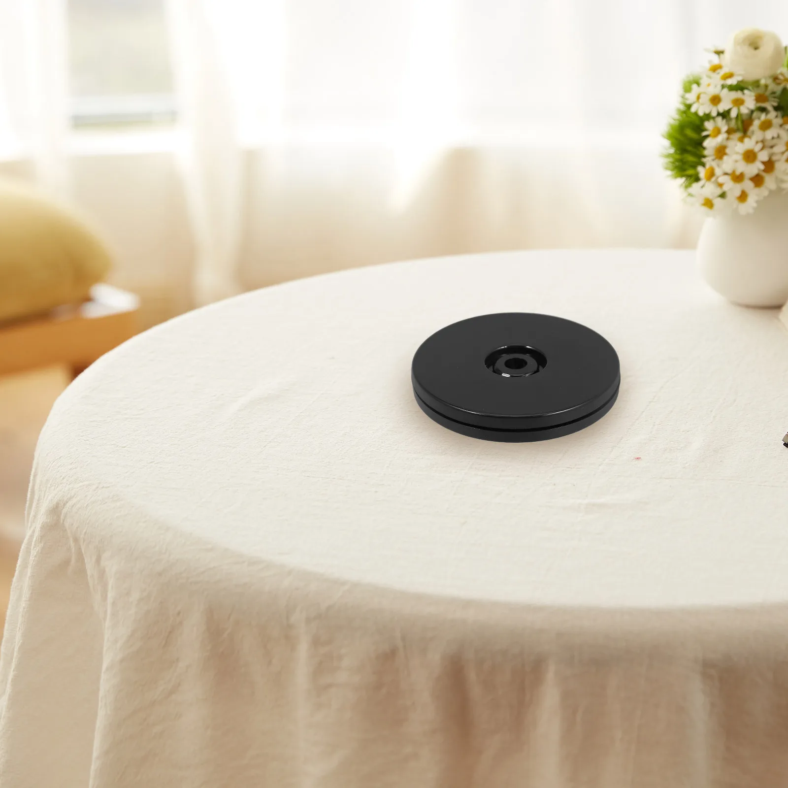 

Dining Table Turntable 75Mm Black Acrylic 360 Degree Rotation Base Silent Swivel Organizer For Kitchen Lazy Susan Rotating