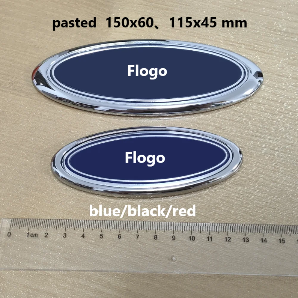 

15x6 11.5x4.5 Center Front and Rear Trunk Badge Emblem sticker for Ford Focus Mondeo Fiesta Mustang Ranger sticker Accessories