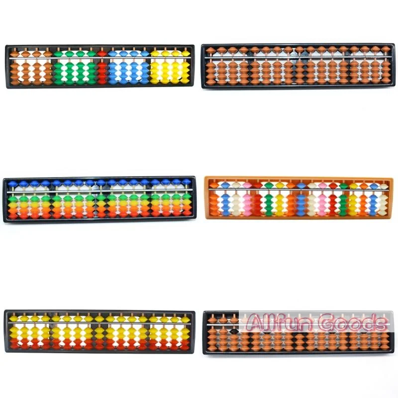 [TG835]1Pcs Chinese Abacus Math Calculating Counting Tool 17 Digits Column Abacus Soroban For Kids Beginners