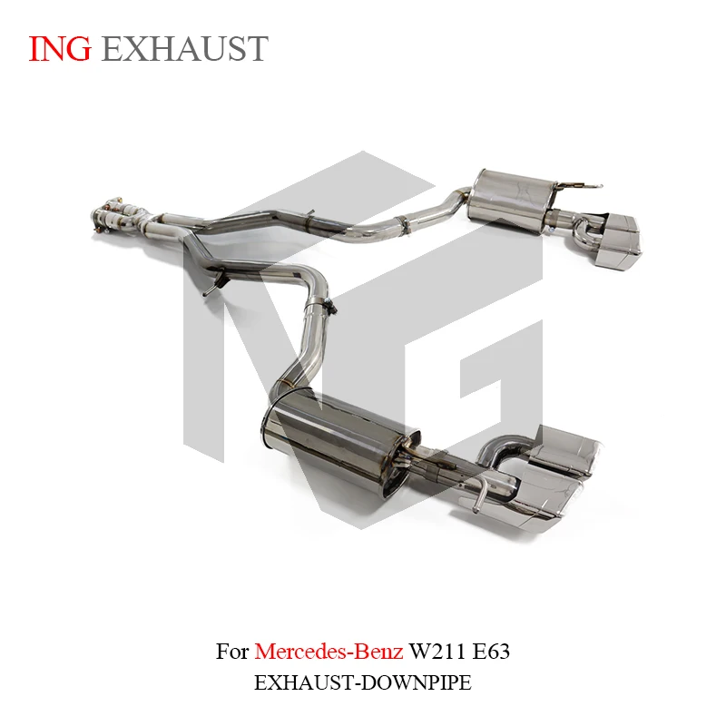 ING Performance Exhaust Stainless Steel Catback for Mercedes AMG BENZ E63 W211 V8 Without Valve Vehicle tools Car Accessories