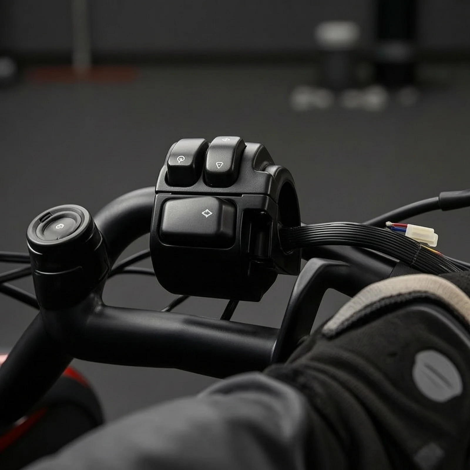 Motorcycle Switch Assembly Waterproof Motorcycle Handlebar Switch Handlebar Control Unit Multi-Function Sensitive Buttons