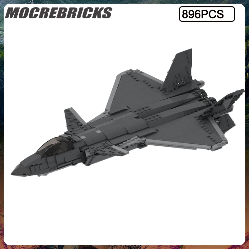 Moc-ミリタリーシリーズChengdu J-20ビルディングブロックモデル、diyミニ航空機部品、子供向け教育玩具、クリスマスプレゼント