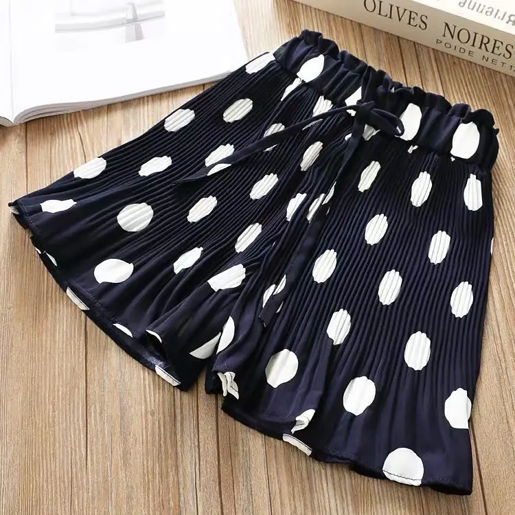 Girls\' Shorts Summer Thin 2023 New Student Summer Outwear Sports Skirt Pants 2-12T Children\'s Loose Wide Leg Pants Korean Summer