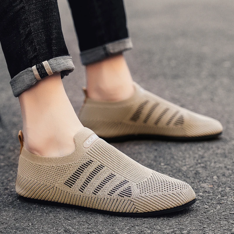 MAEDEF رجل المتسكعون أحذية مشي خفيفة الوزن الانزلاق على رقيقة وحيد تنفس حذاء بدون كعب أحذية مشي الرجال موضة Falts حذاء #5