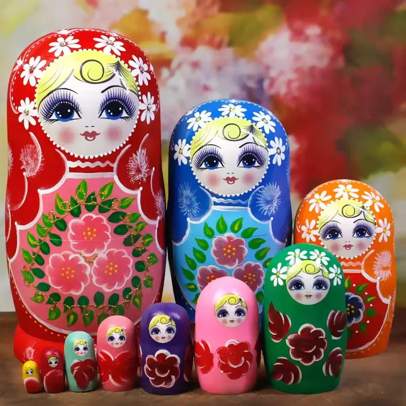 10 Layer Unpainted Nesting Dolls Blank Russian Nesting Doll Creates Your Own Russian Doll