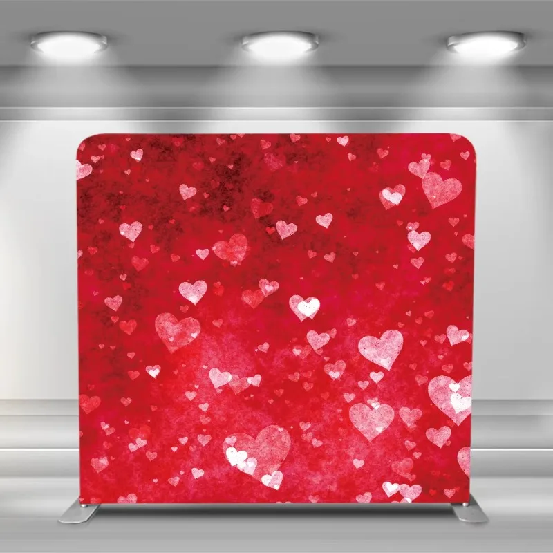 Beige Flash Exhibition Pillowcase Background Display Portable Tension Fabric Double Sided Photo Booth with Aluminum Frame