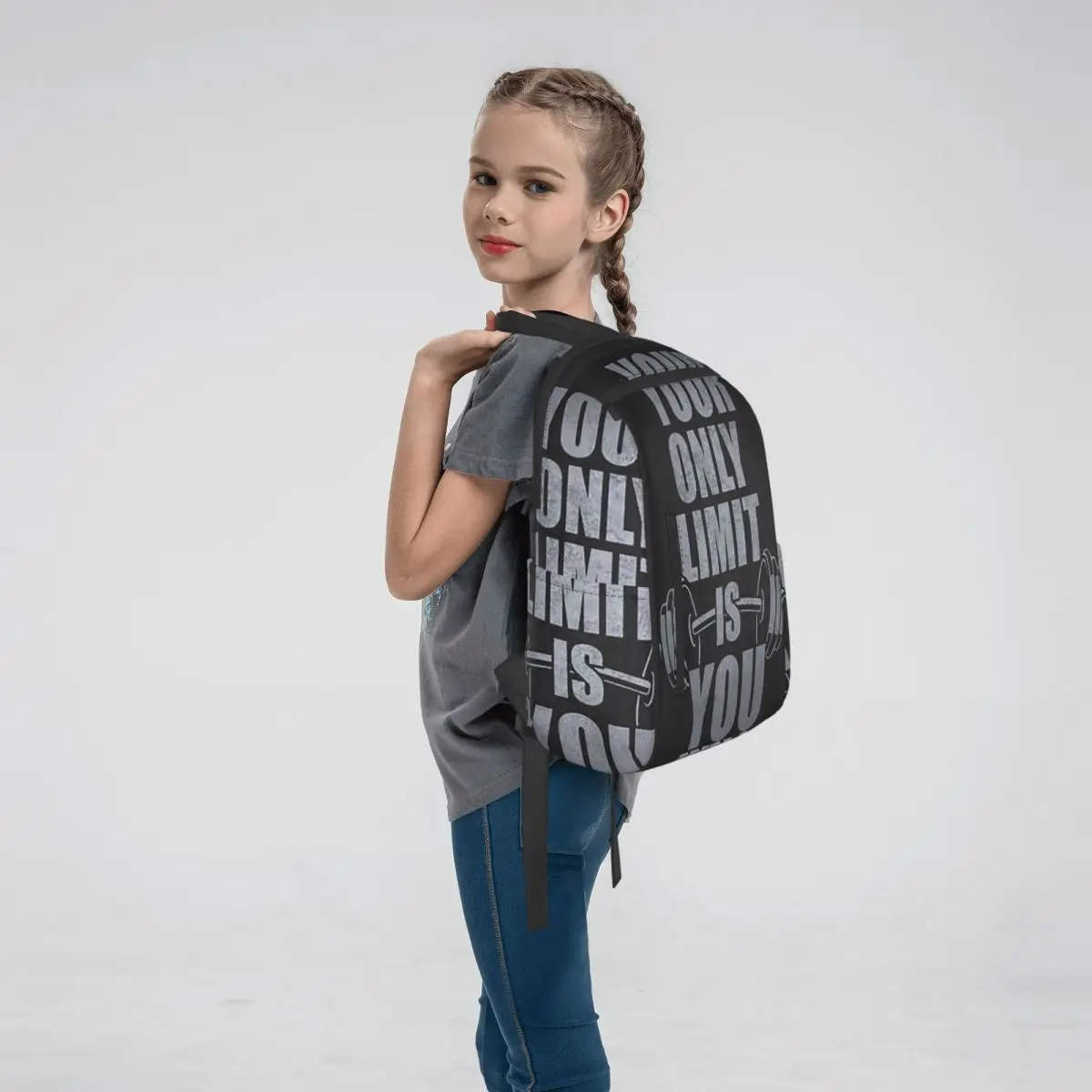 Gym Sport Bodybuilding Workout Motivational Quote Backpack Daypack Boys Girls BookBag School Bag Shoulder Bags for Men Women