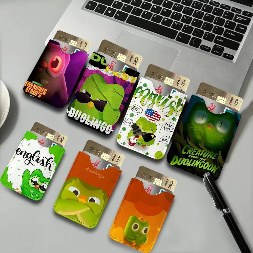 Duolingo Owl Duo 2 Light and thin mini bag small and portable bus card protective leather case for men and women