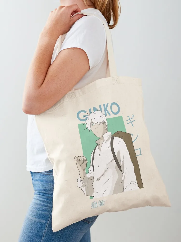 

Ginko Mushishi Card Anime Tote Bag tote bag men's canvas shopping bag large size bags cute tote