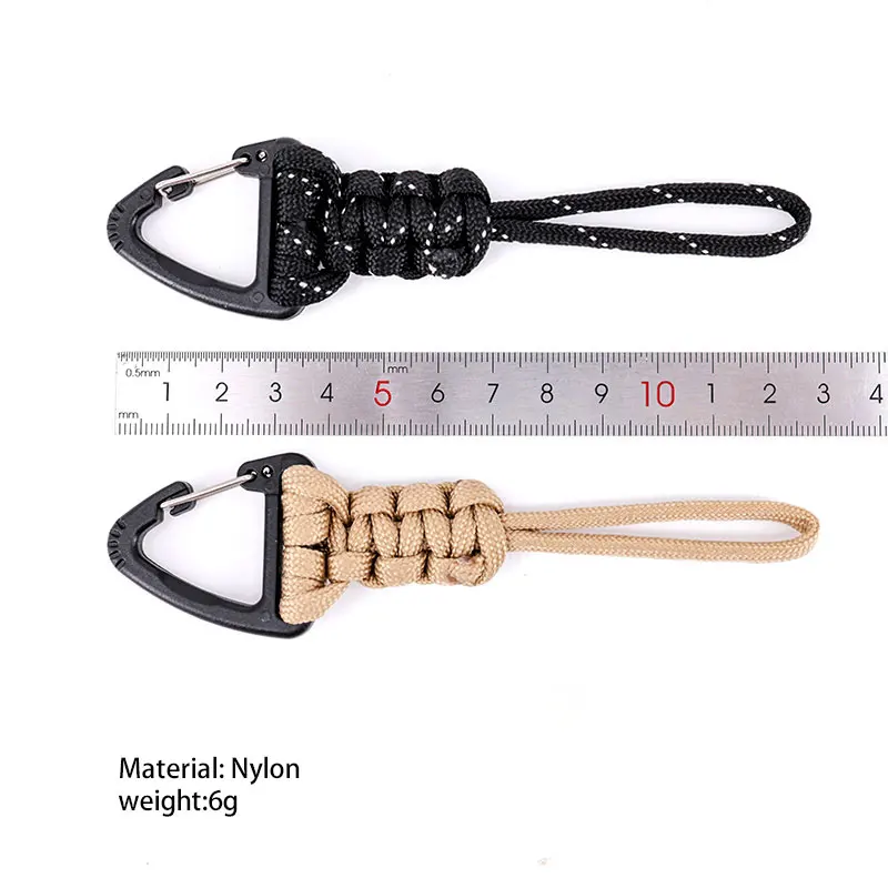 VLOGGER Outdoor Paracord Rope Keychain Lanyard Buckle Key Ring Pendant Camping Cord