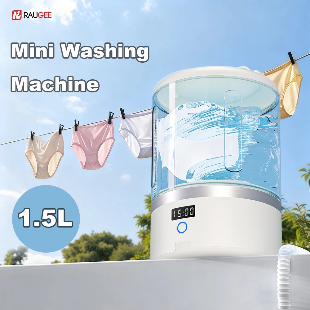 

Mini Washing Machine Portable Electric Underwear Washing Machine Automatic Wireless Washing Cup for Socks Panties Small Washer