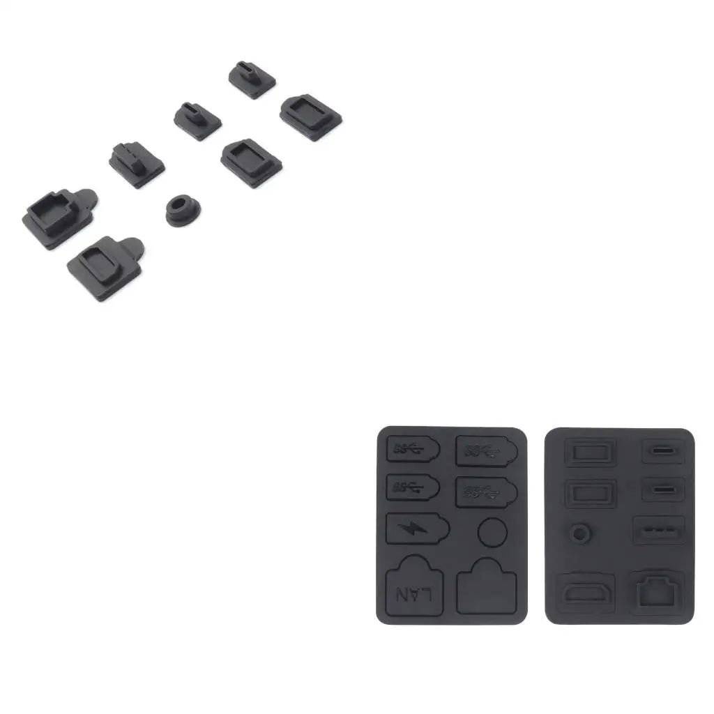 8Pcs/Set Dust Plug for PS 5 Game Console Silicone Dust Protector Antidust Cover LAN Type-C USB Dock Dustproof Plug
