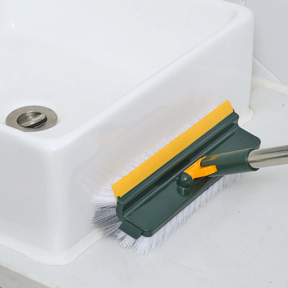 فرشاة تنظيف الأرضيات 3 في 1 180 ° فرشاة أرضية ذات مقبض طويل، فرشاة جص، فرشاة بلاط لتنظيف الحمام #3