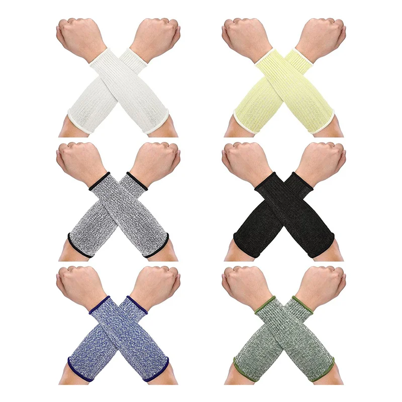 6 Pairs Cut Resistant Sleeve Arm Sleeves for Men Women Arm Protectors for Thin Skin and Bruising (Multicolor)