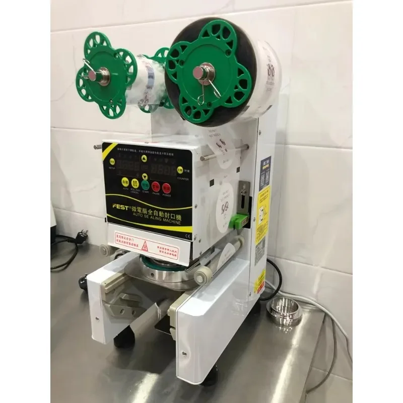 【الأكثر مبيعًا】 ماكينة سد الفقاعات الأوتوماتيكية من المصنع من FEST للبيع ماكينة سدادة كوب بوبا للبلاستيك والورق #4