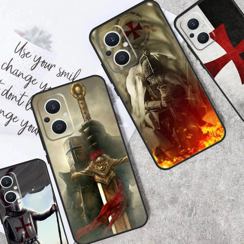 Knights Templar Cover For OPPO Reno 7 6 4 5 8 Lite 8T 4Z 5Z 10 Pro OPPO Find X5 Lite X3 X2 Neo X6 Pro Case