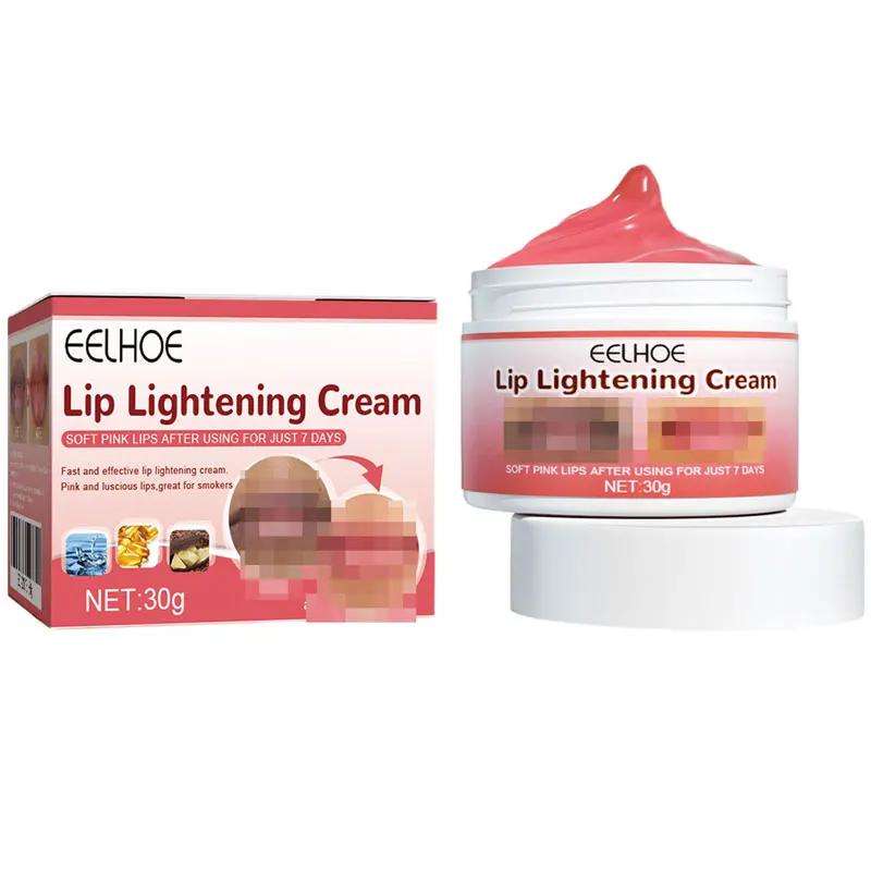 Crème éclaircissante pour les lèvres rose à la vitamine E, dissolvant de mélanine foncée, hydratant, éclaircissant, réparation de la peau morte, adoucit les lèvres, crème de couleur