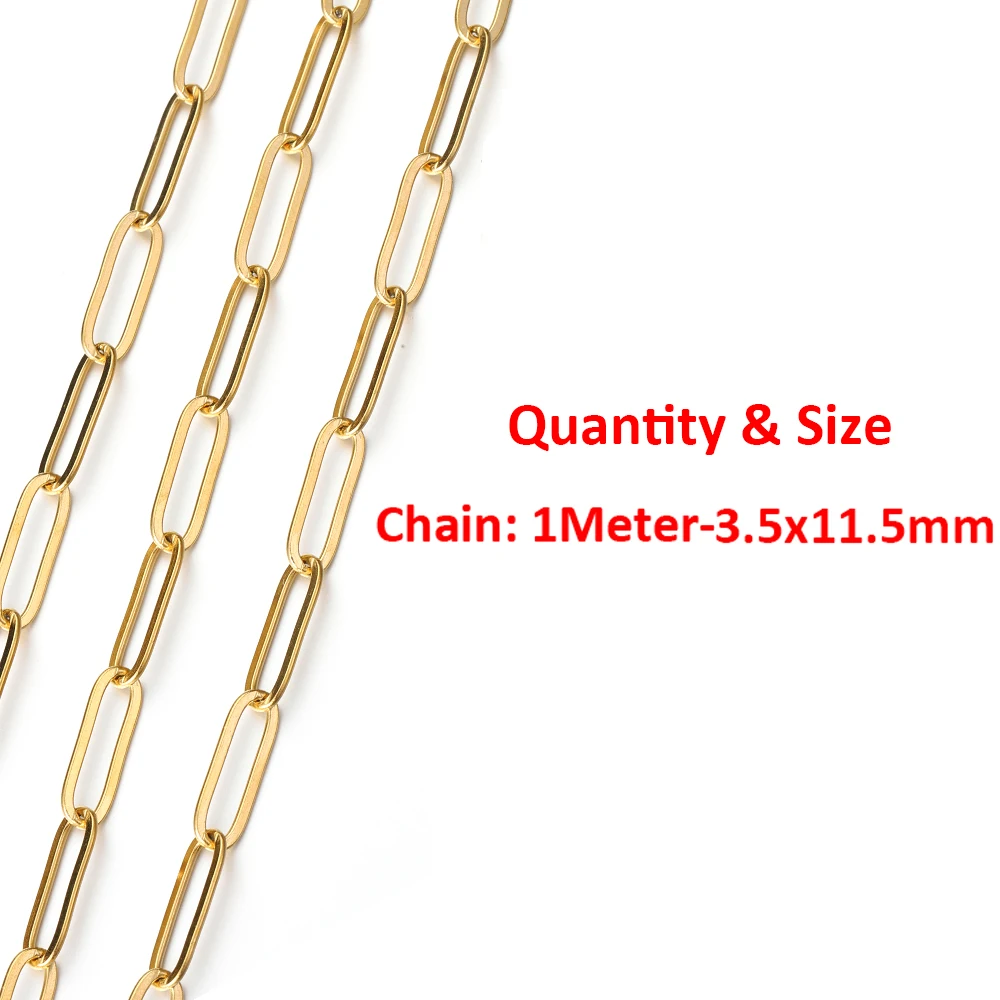 2 Meter 1 Meter Hochwertige Edelstahl-Drehketten für DIY-Halsketten, Armbänder, Kleidung und Schmuckherstellung Zubehör – Detail 2