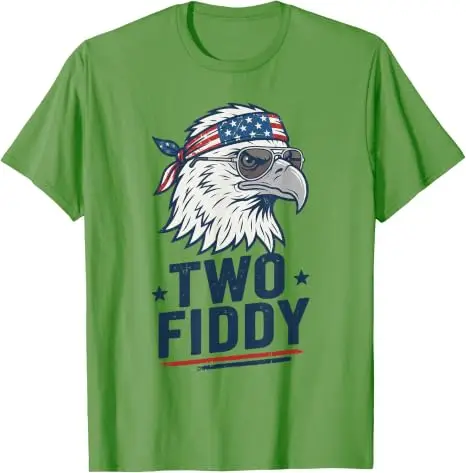 Two Fiddy America T-Shirt zum 250. Geburtstag, Y2k, 4. Juli, Two Fiddy George Washington Grafik-Outfit, USA-Flagge, patriotisches Adler-T-Shirt – Detail 13