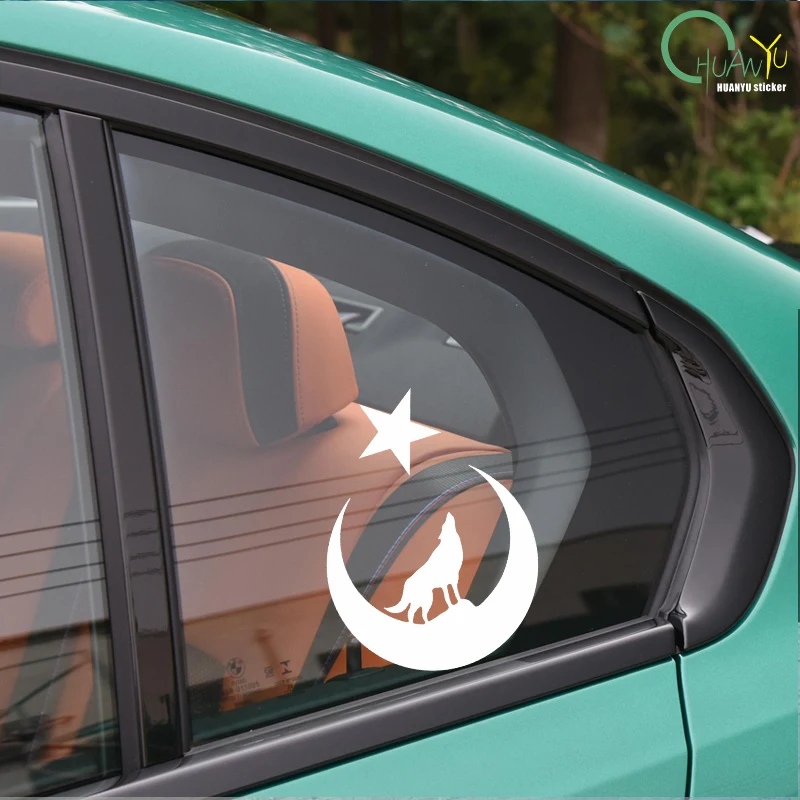 Interesting Wolf and Moon Star Great Turk Turkey Turkish Car Sticker Accessories Car Styling Decal Vinyl  PVC